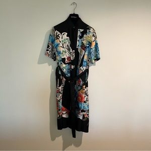 Salvatore Ferragamo Scrapbook Pattern Panelled Dress